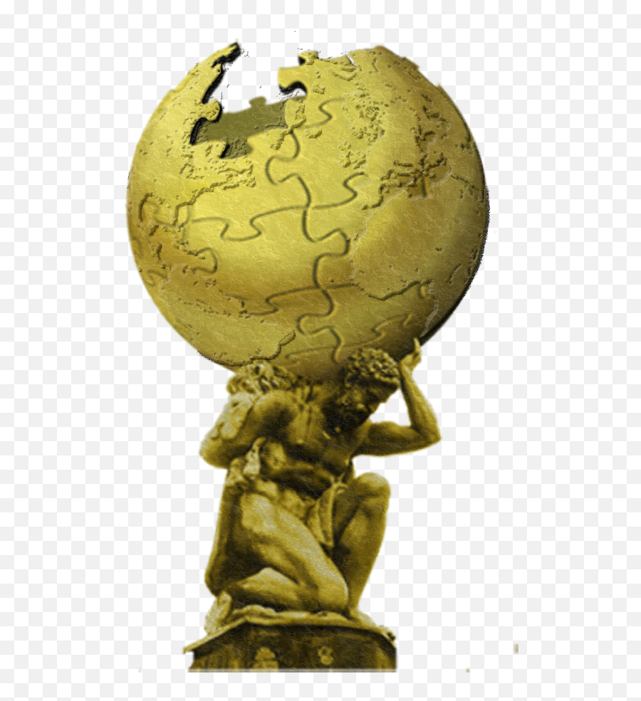 Atlas With Wikified Globe - Atlas Greek Mythology Png Emoji,Globe Png