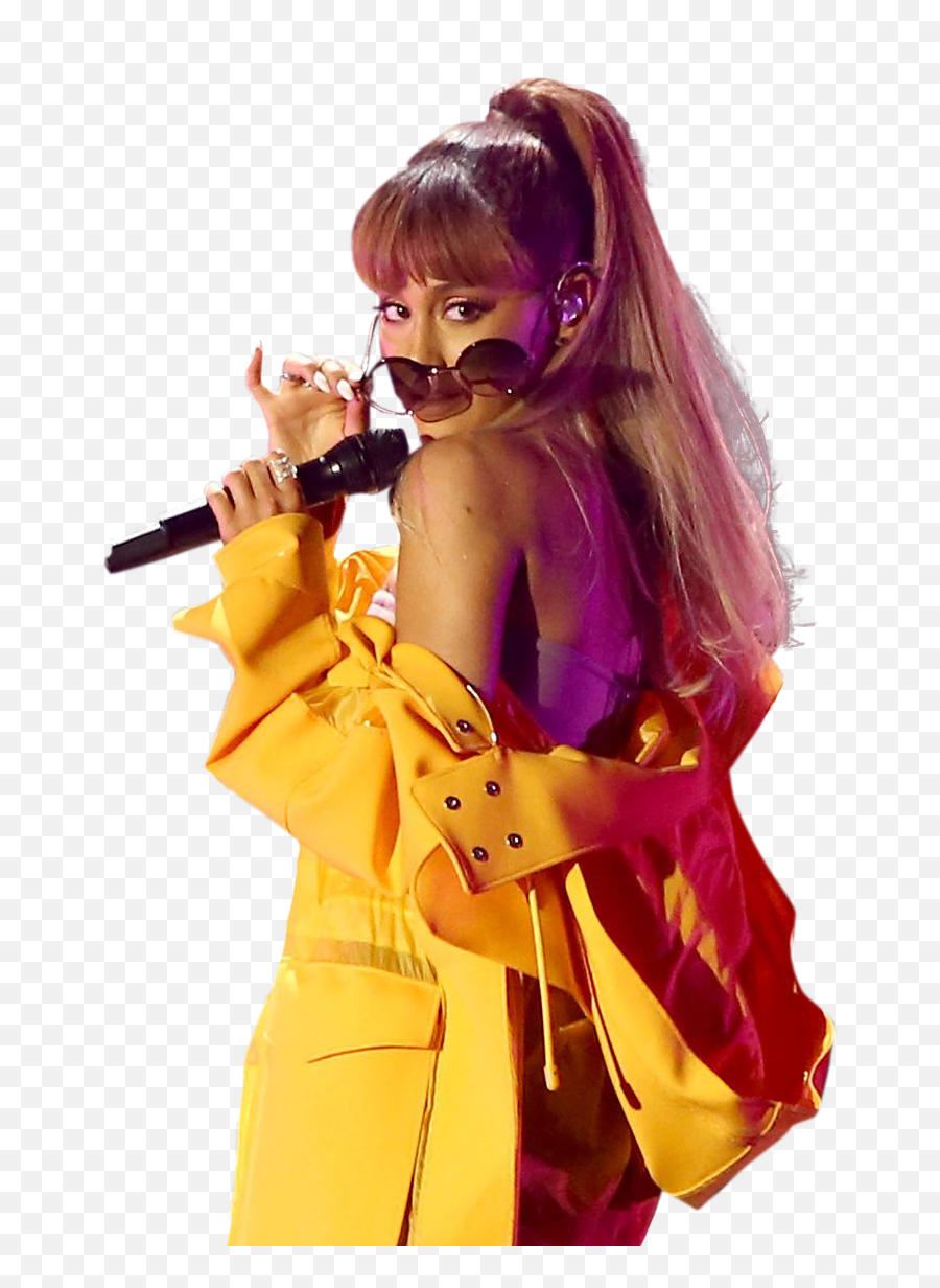 Download Ariana Grande In Yellow Dress - Ariana Grande Stage Png Emoji,Ariana Grande Png