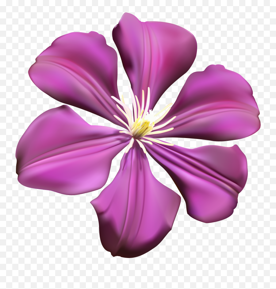 Purple Flower Clipart - Purple Flowers Png Transparent Emoji,Purple Flower Clipart