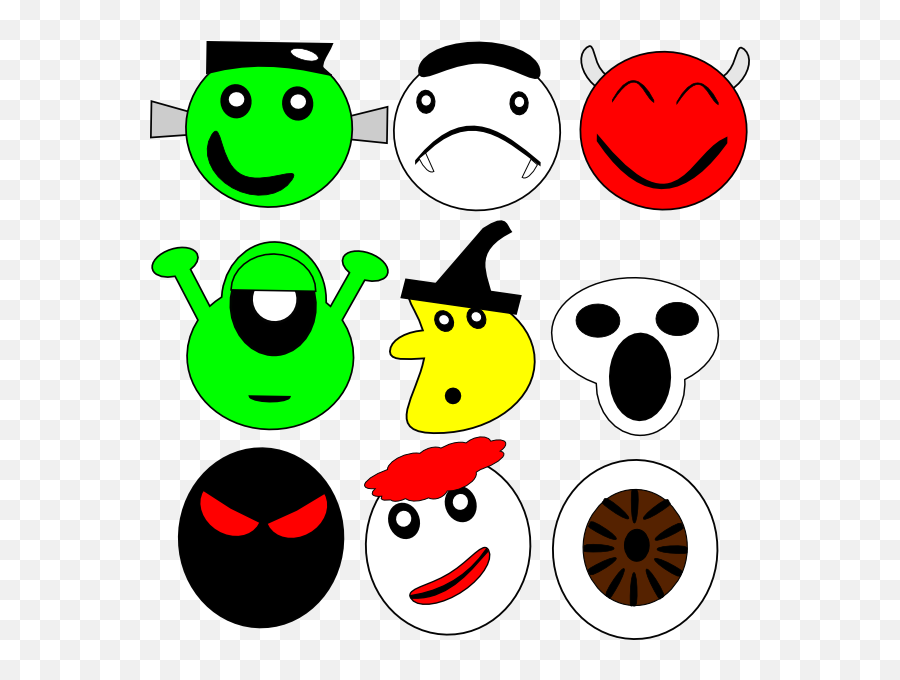 Scarey Faces Clip Art At Clker - Clip Art Emoji,Scarey Clipart