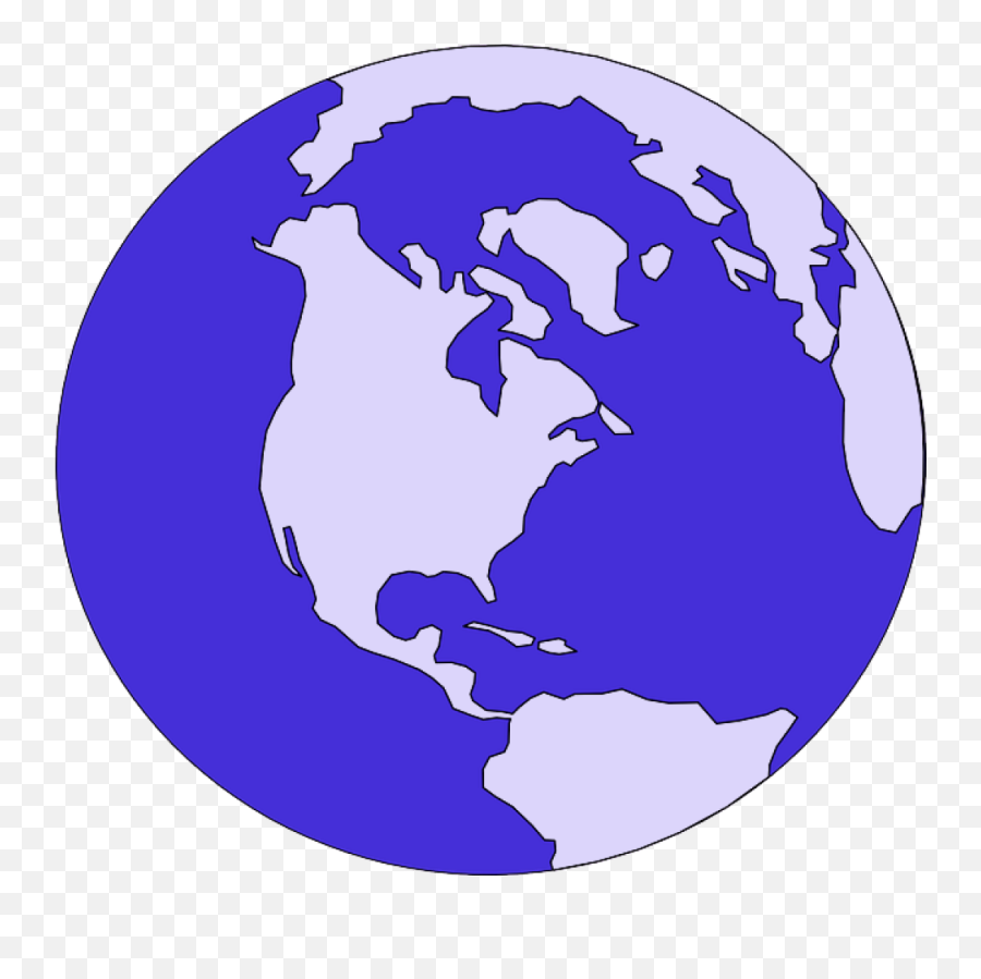 Clip Art Globe World Geography Clipart Vector Graphics - Globe Clipart Blue And White Emoji,World Transparent Background