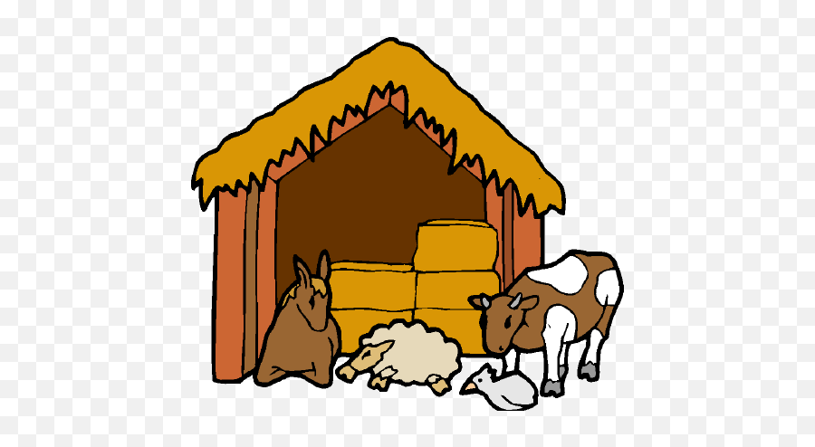 Library Of Manger Animals Banner Library Library Png Files - Clipart Stable In Bethlehem Emoji,Nativity Clipart