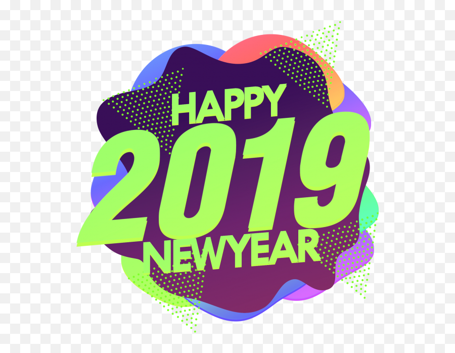 Happy New Year 2019 Png Clipart - Dot Emoji,Happy New Year Clipart 2019
