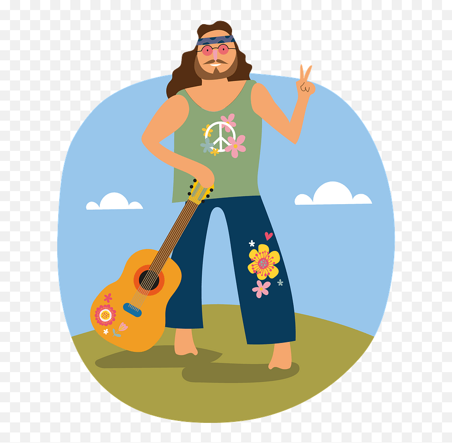 Hippie Clipart - Happy Emoji,Hippie Clipart
