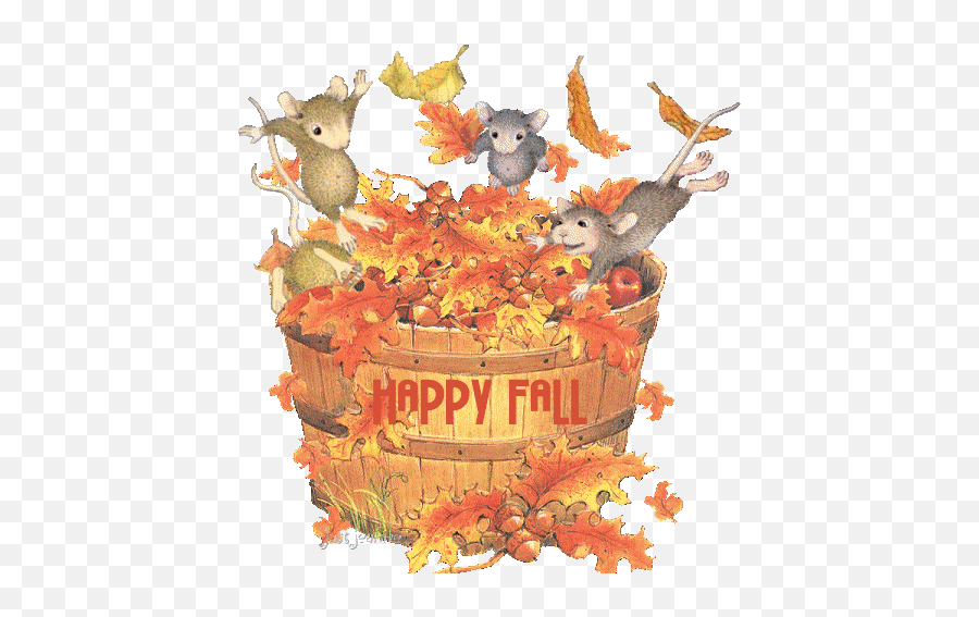 House Mouse Stamps Fall Clip Art - Animated Happy Fall Clipart Emoji,Happy Fall Clipart