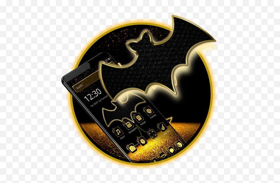 Super Gold Batman 2d Theme - Bat Emoji,Batman 1989 Logo