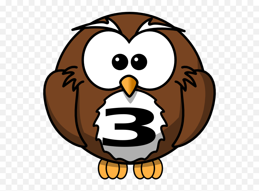 Number Owl 3 Clip Art At Clker - Owl Of Purdue Emoji,Number 3 Clipart