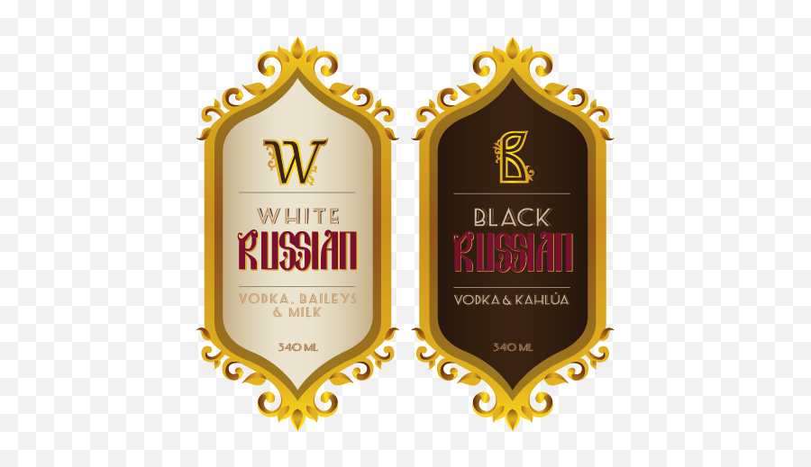 Premixed Alcoholic Drinks - Black U0026 White Russian On Behance Emoji,Russian Logo