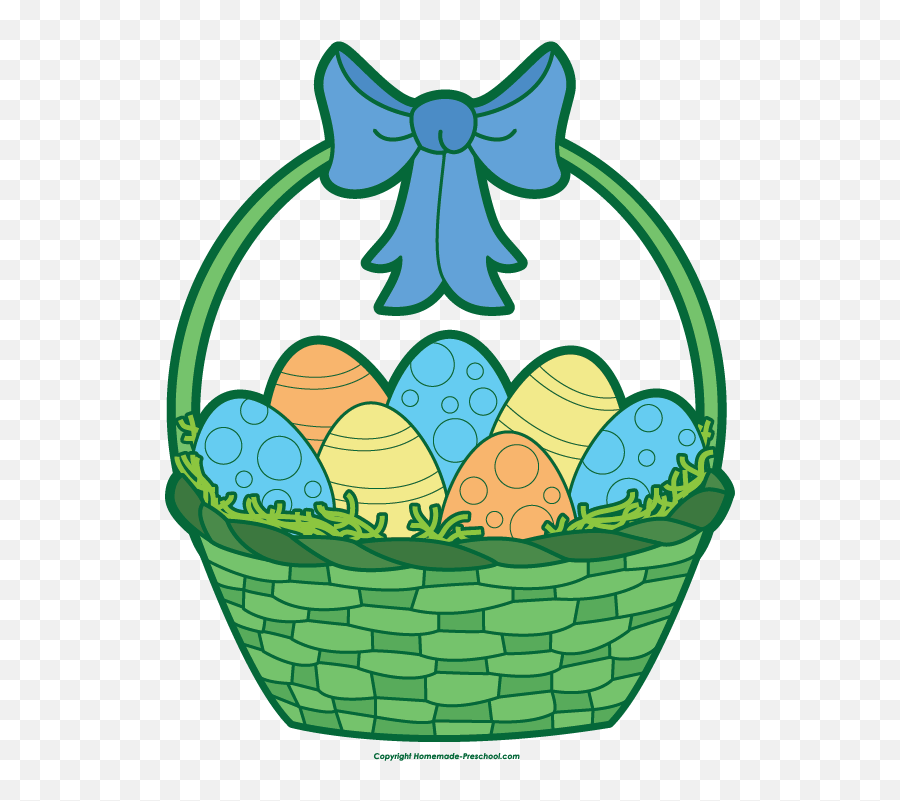 Free Easter Clipart - Green Easter Basket Clipart Emoji,Easter Clipart