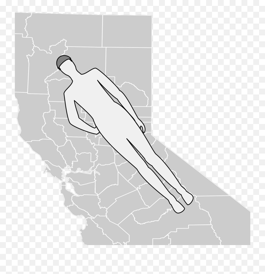 Man Shape Lying On California Map Svg Vector Man Shape Emoji,Lie Clipart