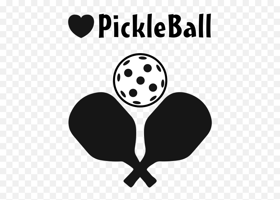 Pickle Ball Black And White Clip Art - Dot Emoji,Pickleball Clipart