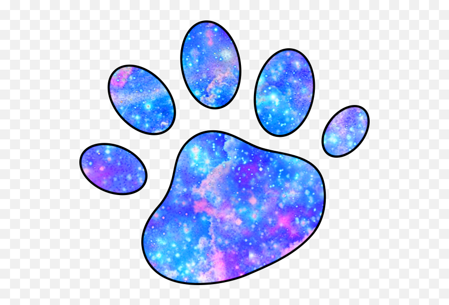 Galaxy Paws Pawprint Dog Cat Cute - Cat 582x532 Png Galaxy Paw Print Transparent Background Emoji,Galaxy Clipart
