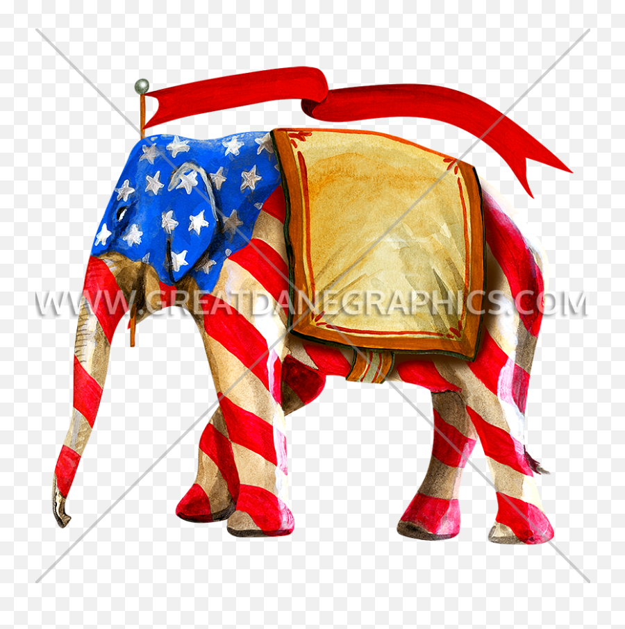 Republican Elephant Stripes - Traditional Emoji,Republican Elephant Logo