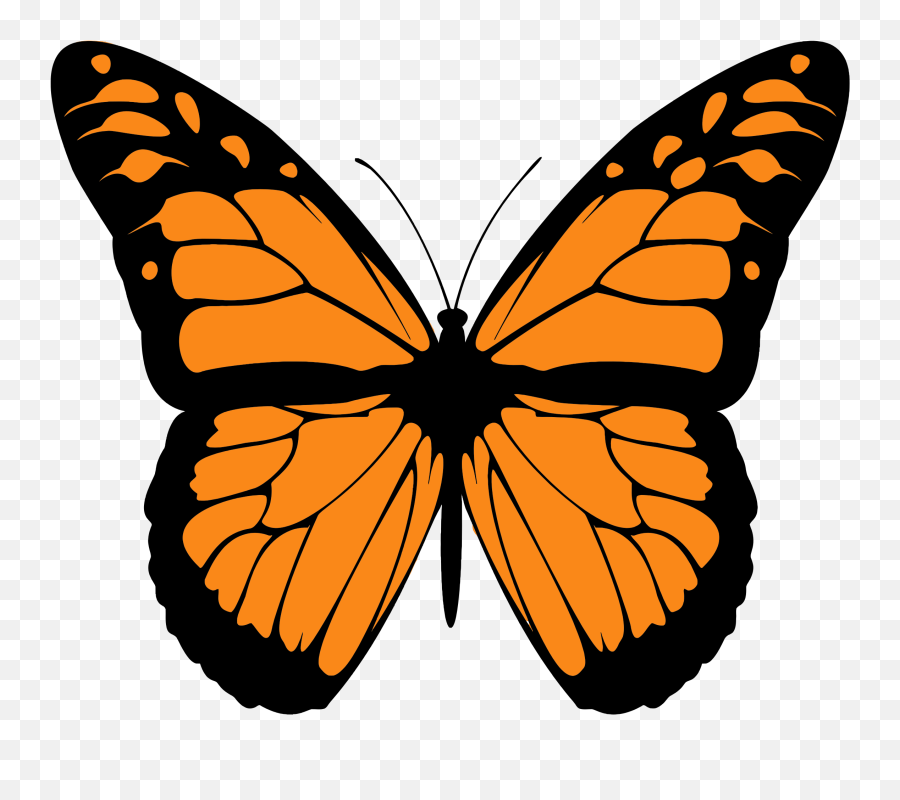 Monarch Butterfly Clipart The Cliparts - Printable Monarch Butterfly Stencil Emoji,Monarch Butterfly Clipart
