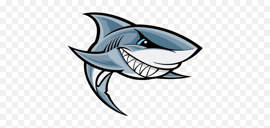 Printed Vinyl Smiling Shark - Beaumaris Sharks Football Club Emoji,Shark Logos
