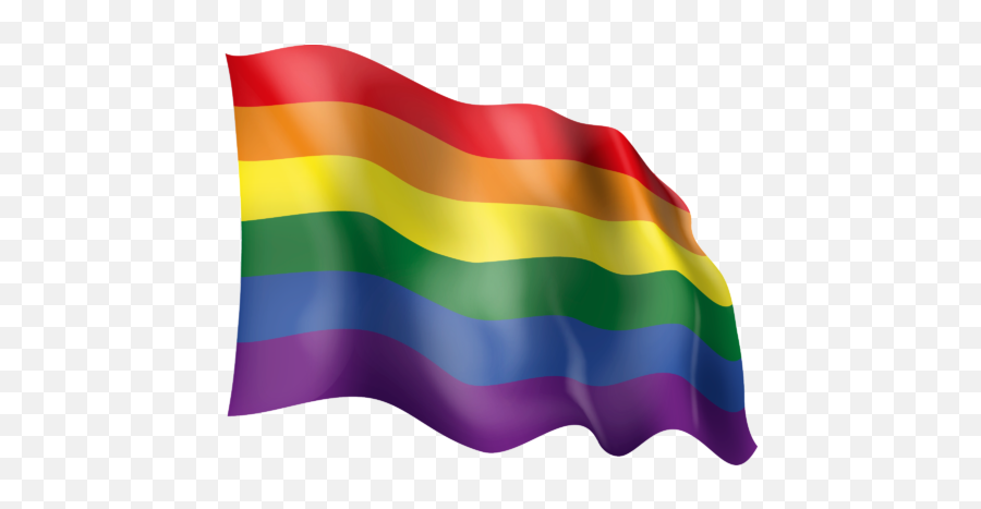 Waving Lgbt Rainbow Flag Graphic - Vertical Emoji,Rainbow Flag Png