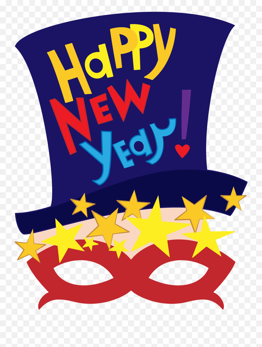 Happy New Year Mask Clipart - New Year Mask Clipart Emoji,Free Happy New Years Clipart