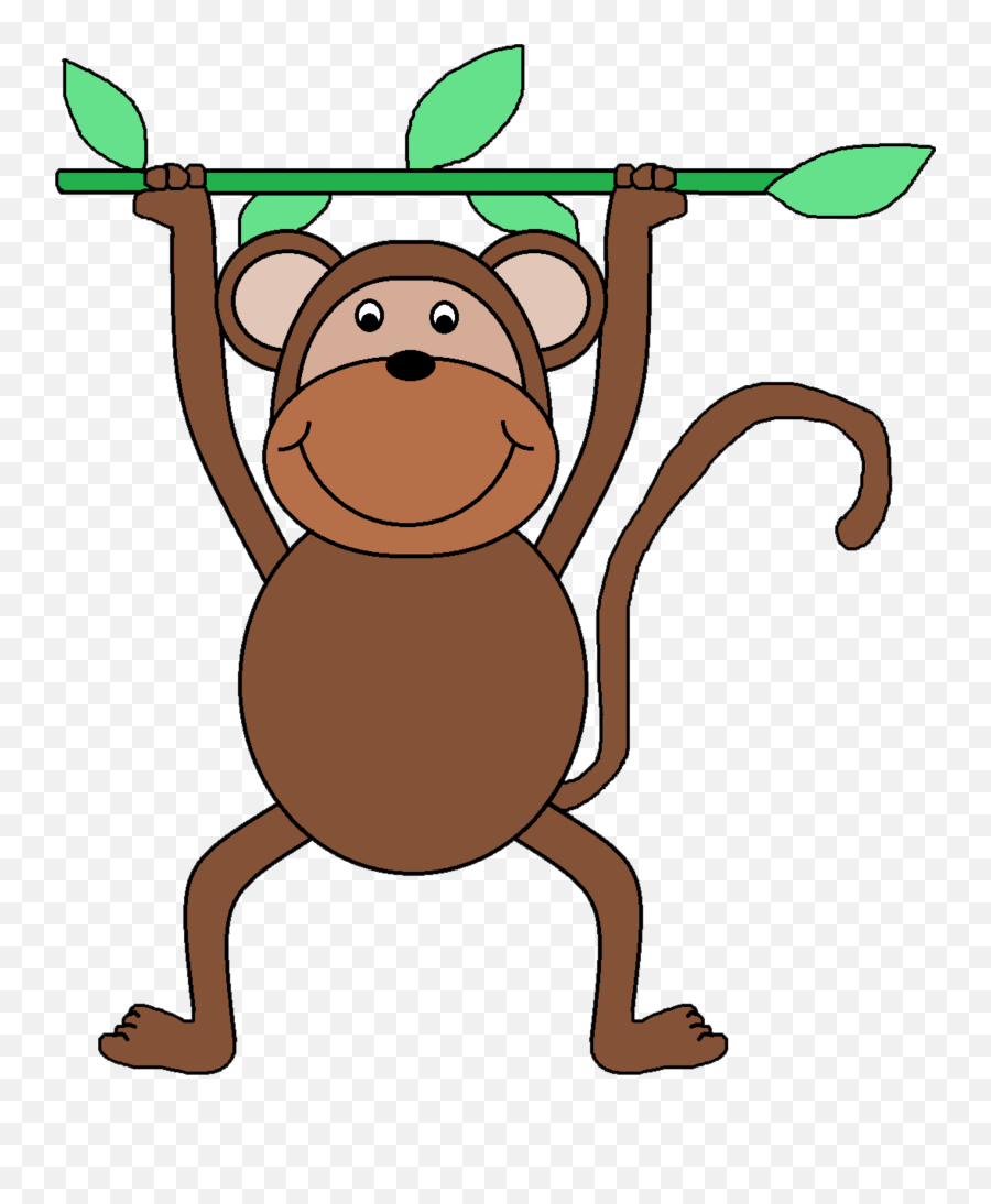 Monkey Clipart - Clip Art Library Monkey On Monkey Bars Clip Art Emoji,Zoo Clipart