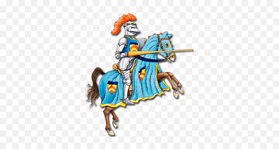 A Medieval Knight On Horseback - Transparent Knight On Emoji,Knight Helmet Clipart