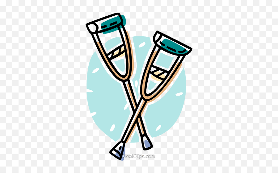 Crutches Royalty Free Vector Clip Art Illustration - Vc061999 Emoji,Lacrosse Sticks Clipart