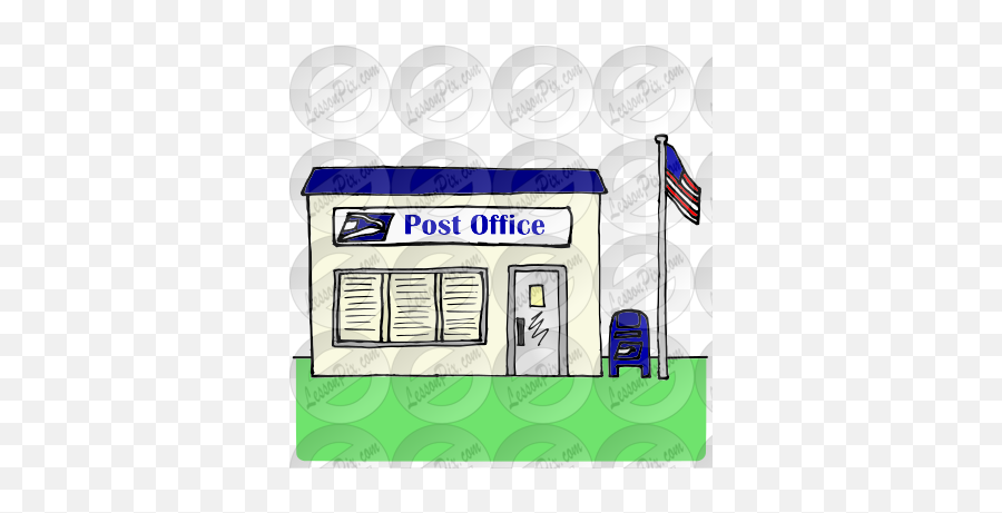 Post Office Picture For Classroom - Flagpole Emoji,Office Clipart