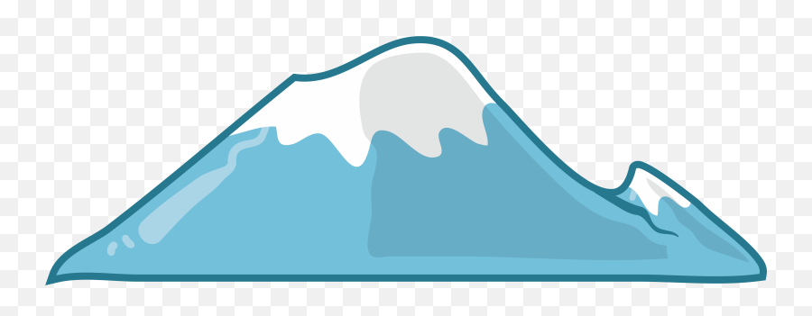 Snow On Mountain Clipart - Cartoon Snowy Mountain Clipart Emoji,Mountain Clipart