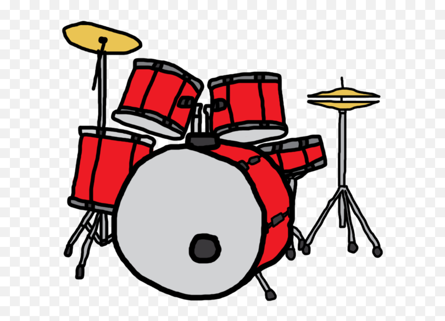 Cartoon Drum Set - Clipart Drum Set Png Emoji,Drum Clipart