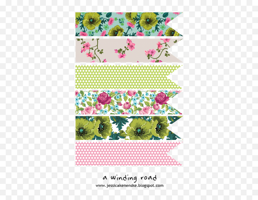Happy Little Paper Bunting A Winding Road Printable Emoji,Winding Path Clipart