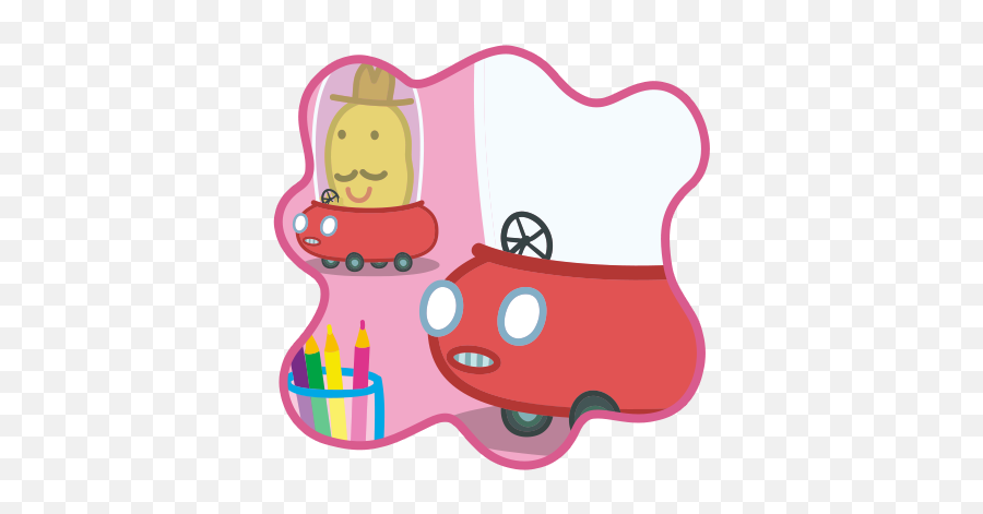 Peppa Pig Drawing - Mr Potato Peppa Pig Car 400x400 Png Peppa Pig To Colour Car Emoji,Peppa Pig Clipart