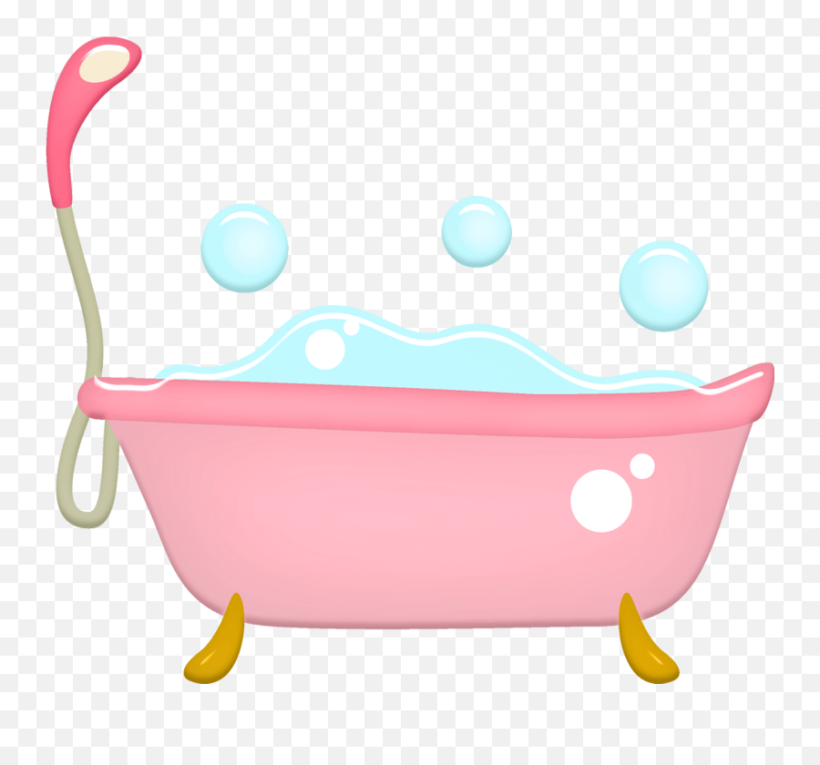 Bathtub Clipart - Pink Bathtub Clipart Emoji,Bath Clipart
