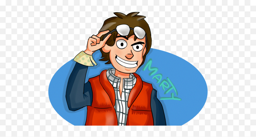 Back To The Future Marty Mcfly By Shimyrk - Back To The Emoji,The Future Clipart