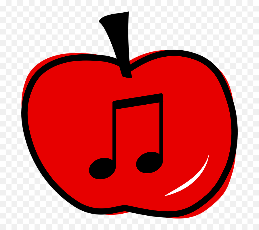 Spotify Vs Apple Music - Cartoon Apple With Music Emoji,Apple Music Png