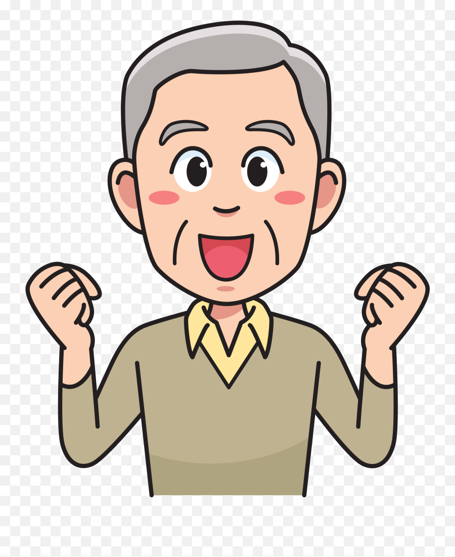 Grandfather Has Energy Clipart - Grandfather Cartoon Transparent Emoji,Energy Clipart