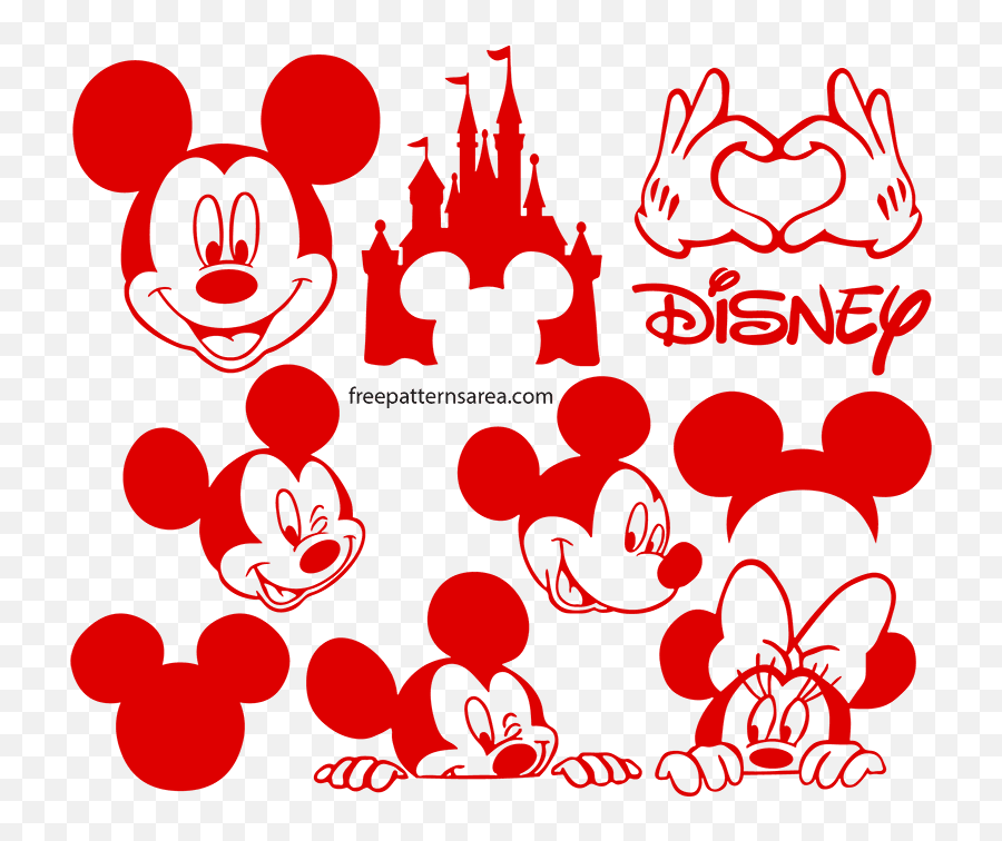 Mickey Mouse Silhouette Vector Images Freepatternsarea - Clipart Mickey Mouse Logo Emoji,Cricut Logo