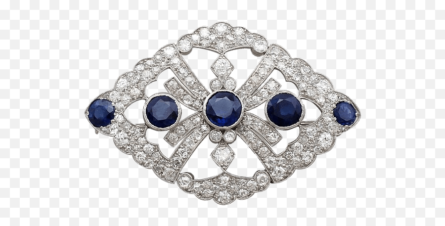 Brooch With Sapphire And Diamond - Transparent Background Brooch Png Emoji,Diamond Transparent