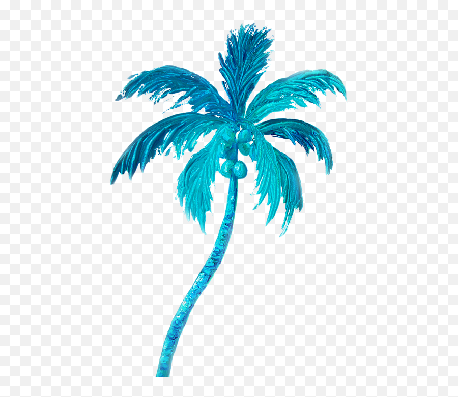 Coconut Palm Tree Baby Onesie - Blue Palm Trees Sticker Emoji,Palm Tree Transparent