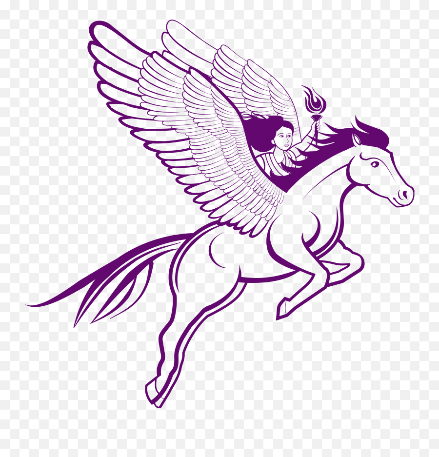 Pegasus Wellbeing Ltd Logo - Woman Holding A Torch Horse Mythical Creature Emoji,Pegasus Logo