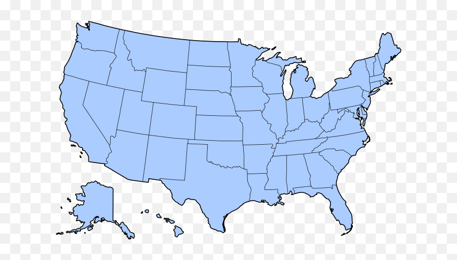 Usa - Us Map Blue Emoji,Usa Map Png