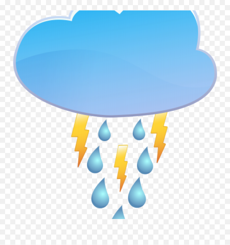 Rainy Weather Clipart Weather Clipart - Rainy Cloud With Ligthning Cartoon Emoji,Weather Clipart