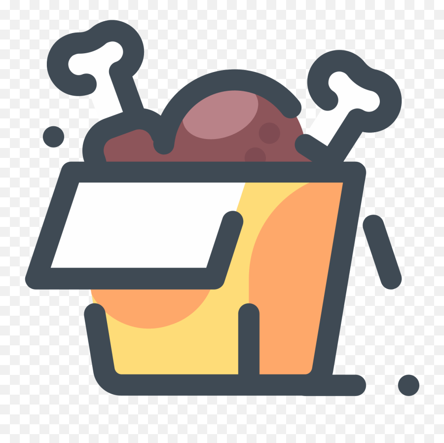 Chicken Box Icon - Fried Chicken Icon Png Clipart Full Food Box Icon Png Emoji,Fried Chicken Clipart