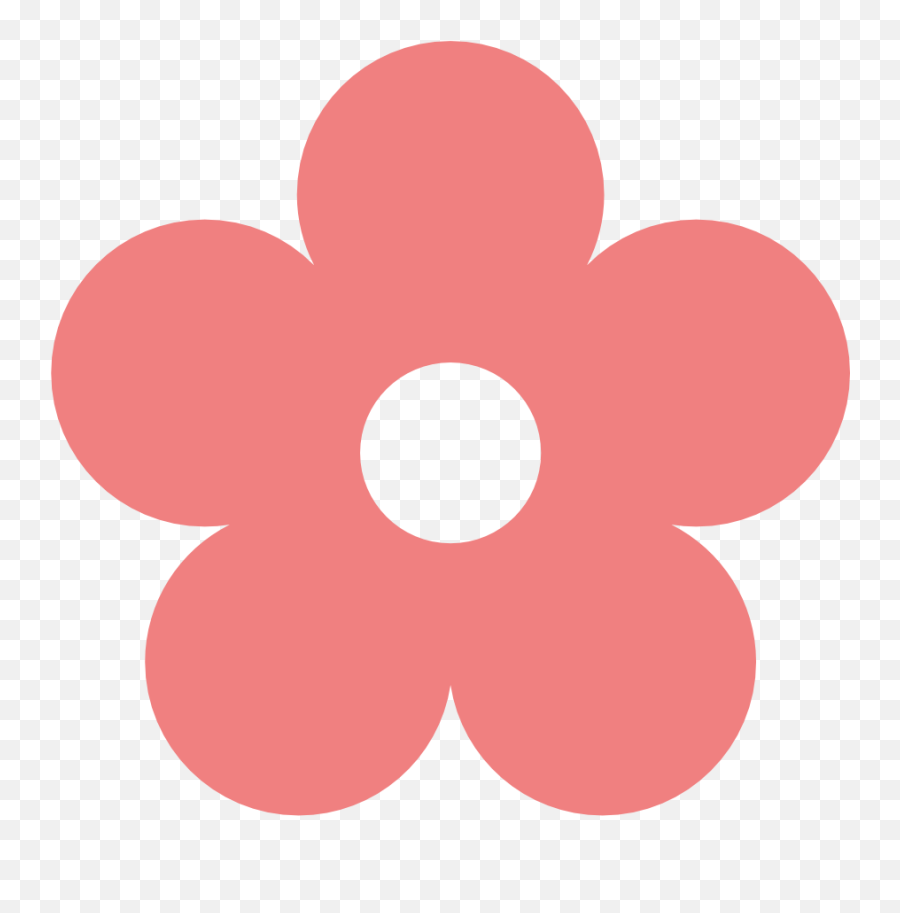 Hearts Clipart Coral - 5 Petal Flowers Clipart Emoji,Cute Png
