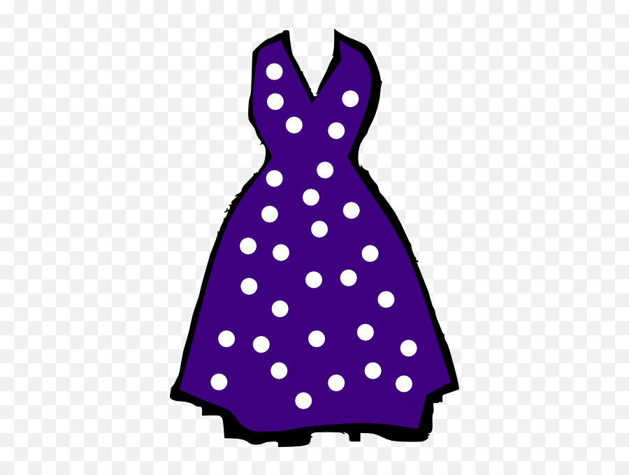 Polka Dot Dress Clipart - Free Clipart Dress Emoji,Dress Clipart