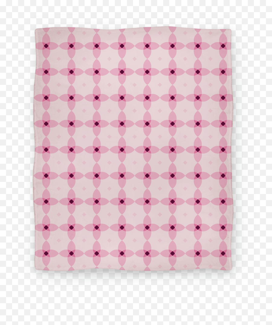 Pink Geometric Flower Pattern Blankets Lookhuman - Household Supply Emoji,Flower Pattern Png