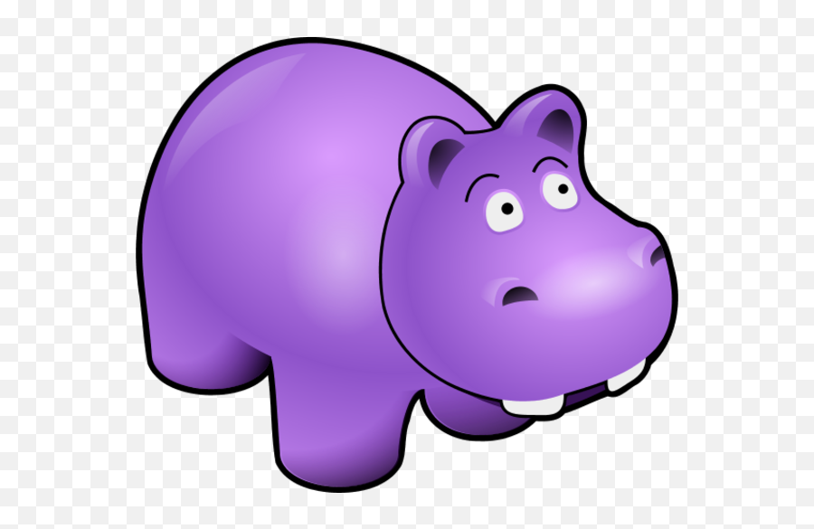 Purple Hippo Clipart Kid 3 - Purple Hippo Clipart Emoji,Hippo Clipart