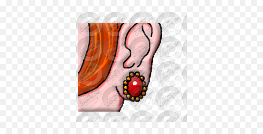 Earring Picture For Classroom Therapy Use - Great Earring Emoji,Earring Clipart