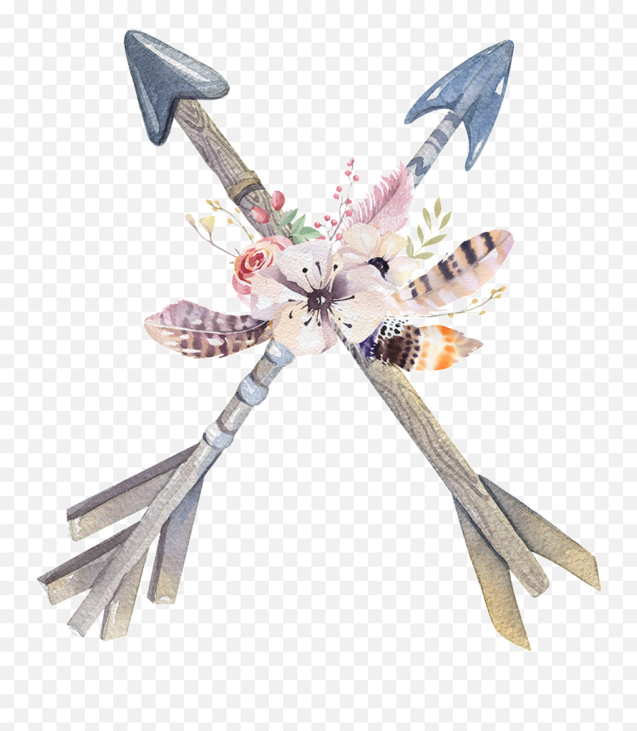 Download Hd This Graphics Is Cross Feather Arrow Transparent Emoji,Feathered Arrow Png