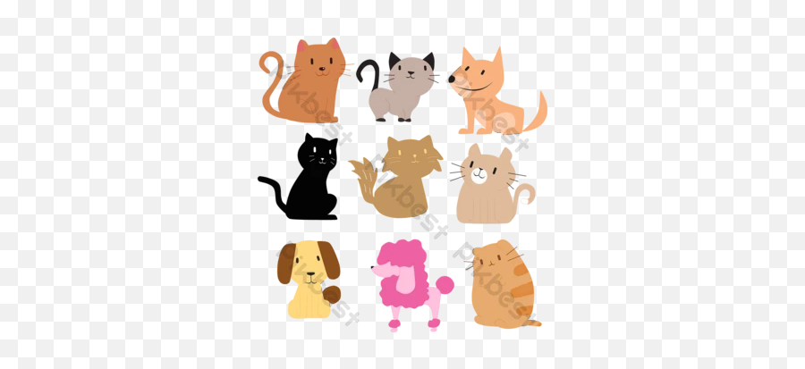 Cartoon Cat Dog Images Free Psd Templatespng And Vector Emoji,Cat Dog Clipart