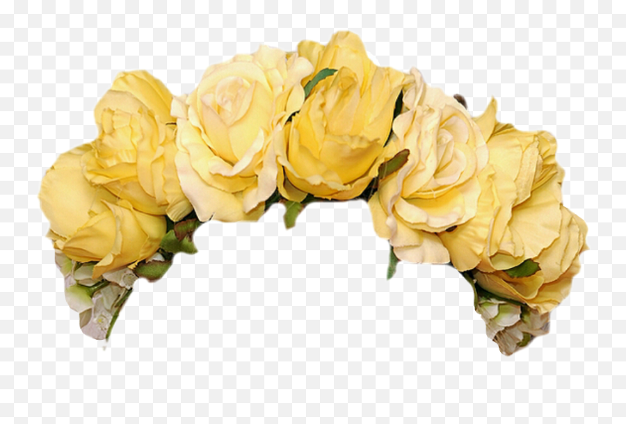 Flower Crown Png Tumblr - Transparent Background Yellow Flower Crown Transparent Emoji,Flower Crown Transparent