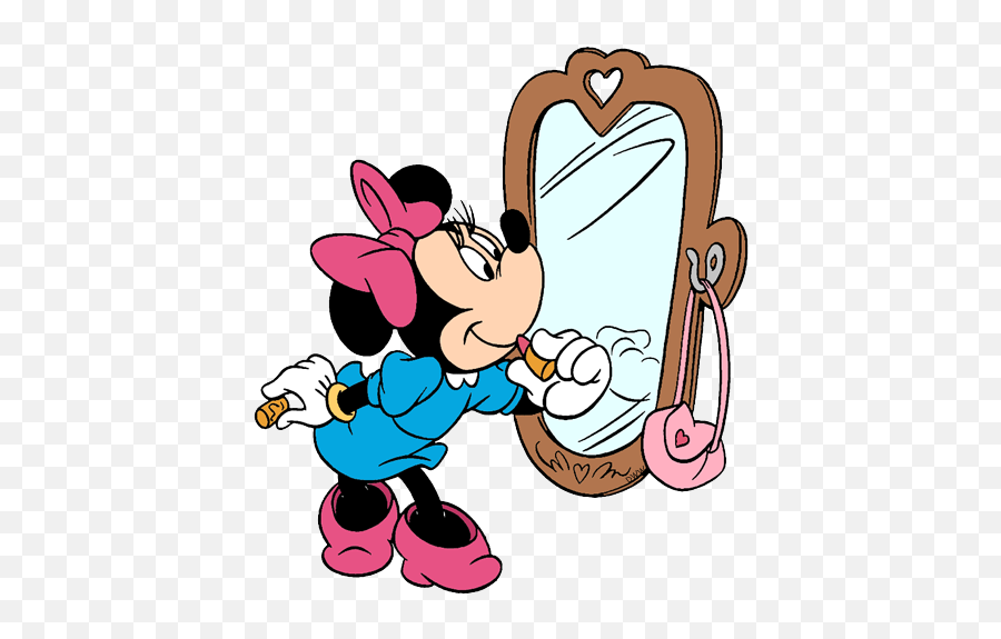 Download Hd Lipstick Clipart Minnie Mouse - Minnie Mouse Minnie Mouse In The Mirror Emoji,Lipstick Clipart