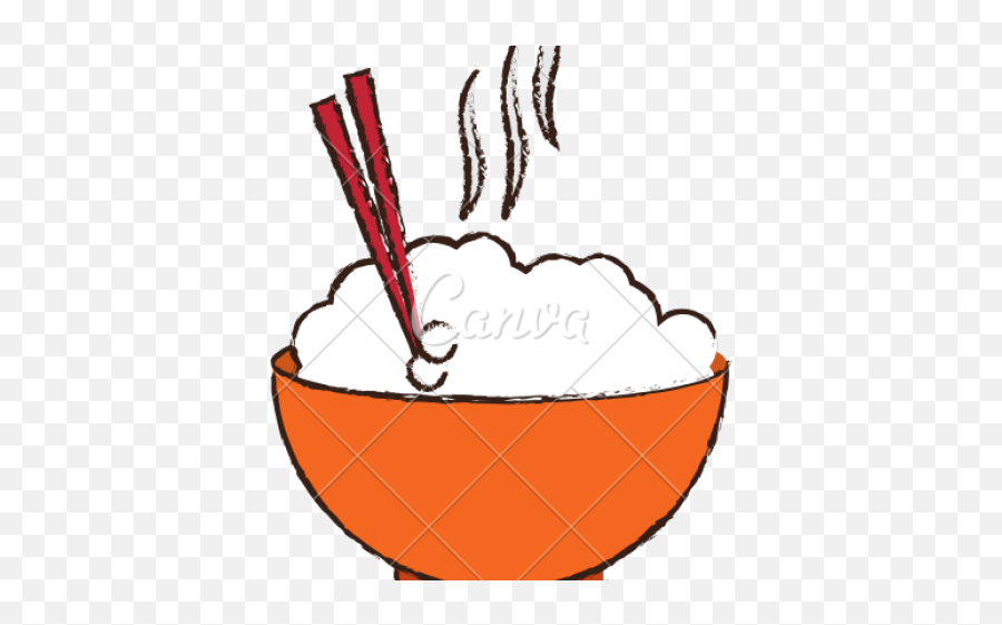 Download Bowl Clipart Rice - Hot Rice Cartoon Full Size Bowl Of Hot Rice Cartoon Emoji,Bowl Clipart